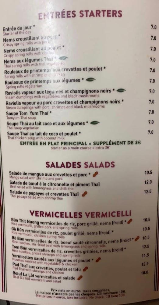 Thaï Nam - Menu Image 2